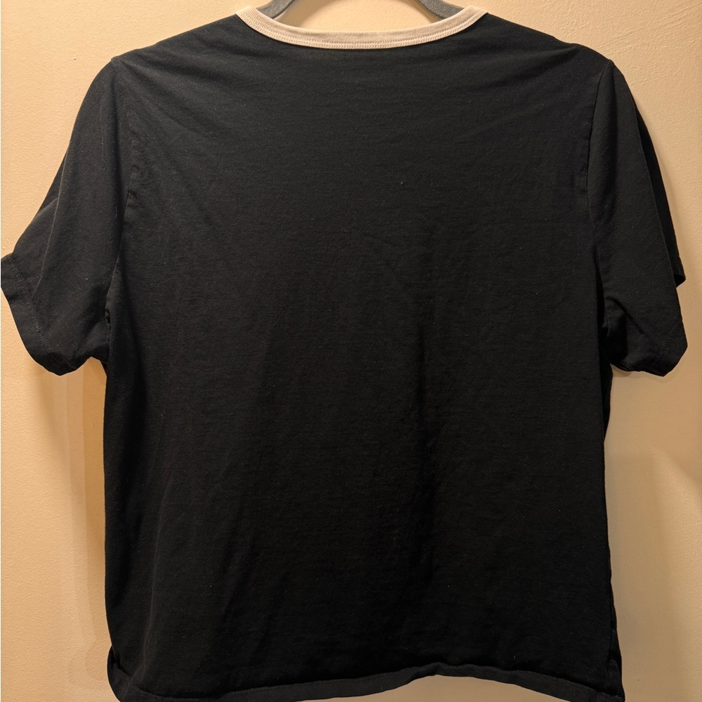 Abercrombie & Fitch Black Tee with White Trim
